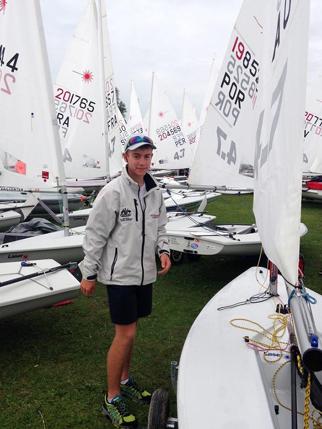  Josh Ragg is second overall in the Emerald fleet aat the Laser 4.7 youth worlds. © Discover Dominica Authority